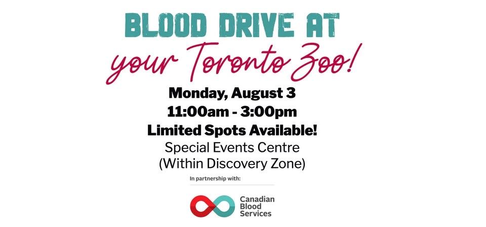 Blood Drive at Your Toronto Zoo 🩸