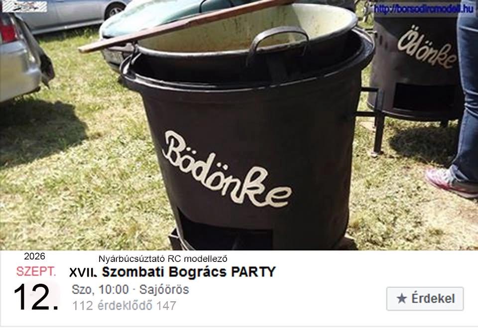 XVII. SZOMBATI BOGRÁCS PARTY