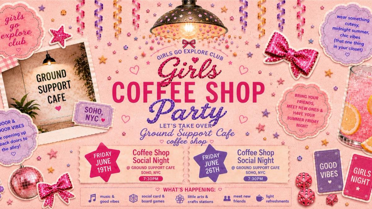 Girl's Soho Coffee Shop Party + Gift ☕️ 🎀