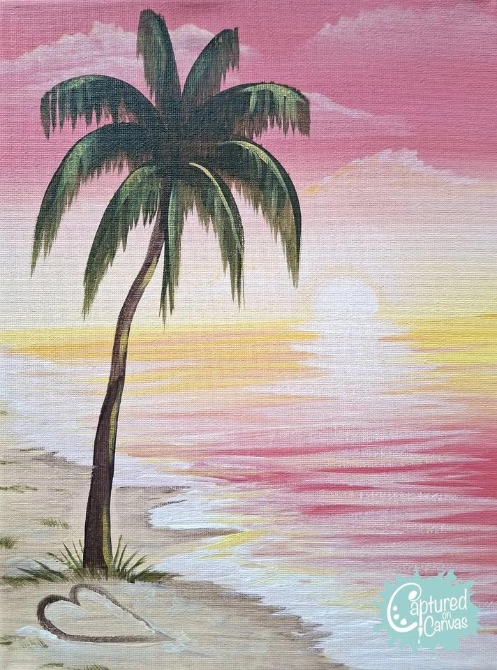 Pink Beach Paint & Sip Party!