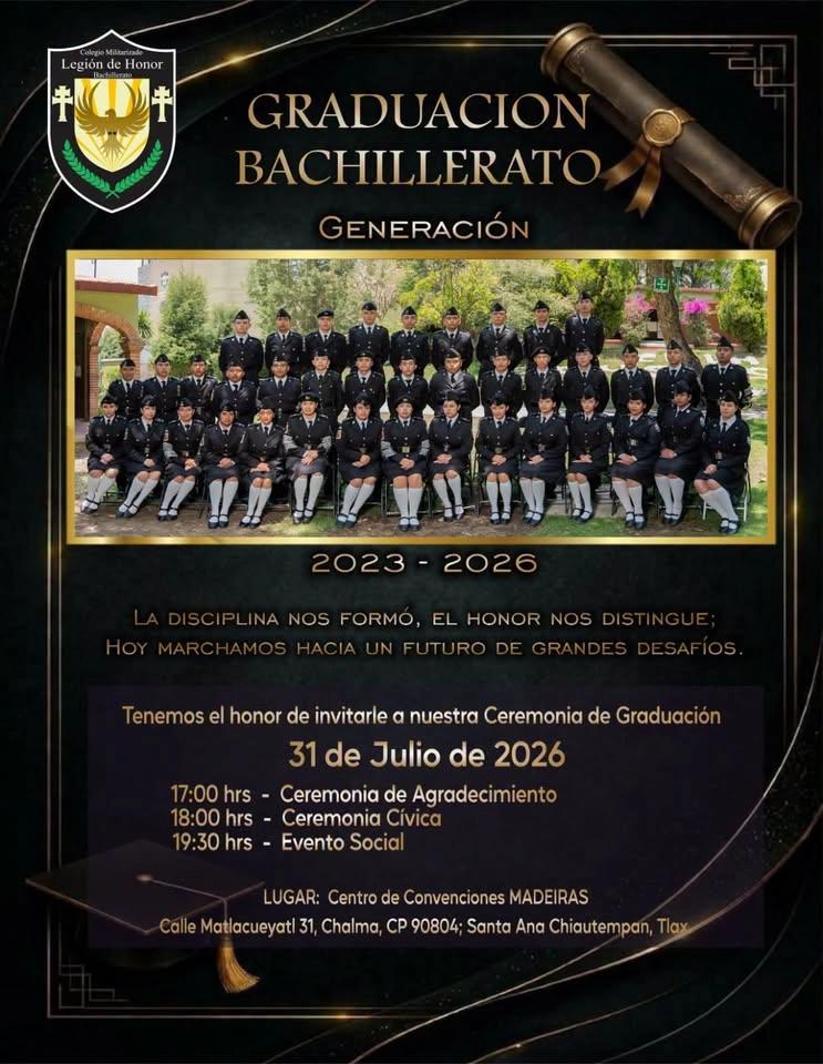 Ceremonia de Graduación Generación 2023-2026 Bachillerato
