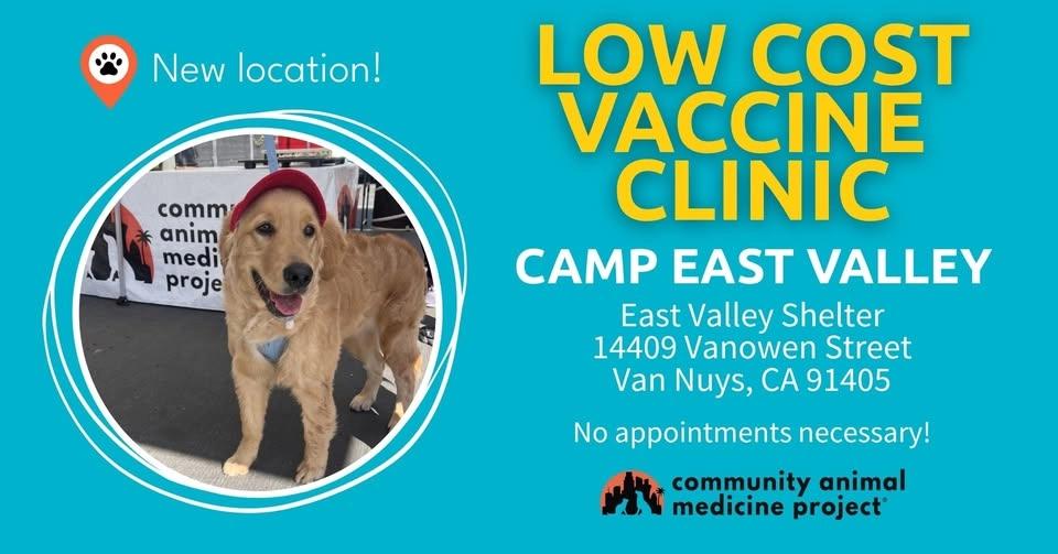 CAMP at the East Valley Shelter Pet Vaccination Clinic (No appointments necessary)