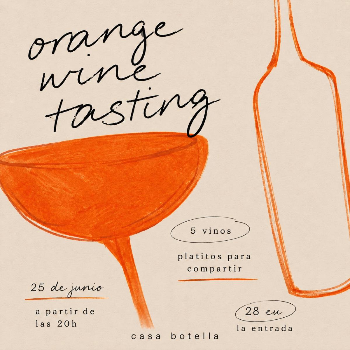 Orange wine tasting
