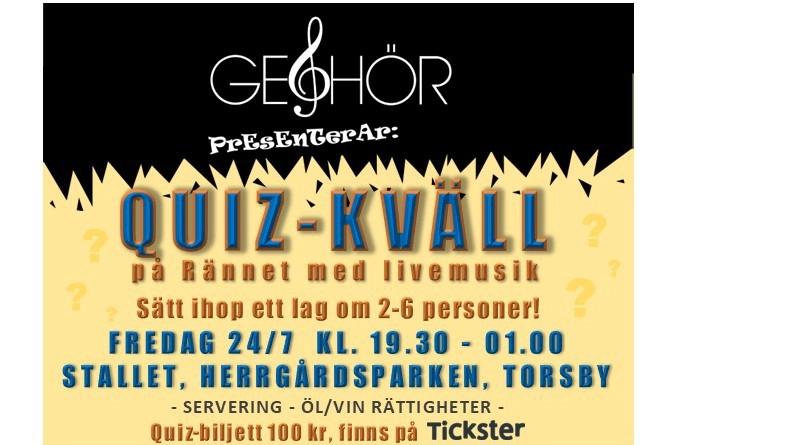 QUIZ-KVÄLL med livemusik
