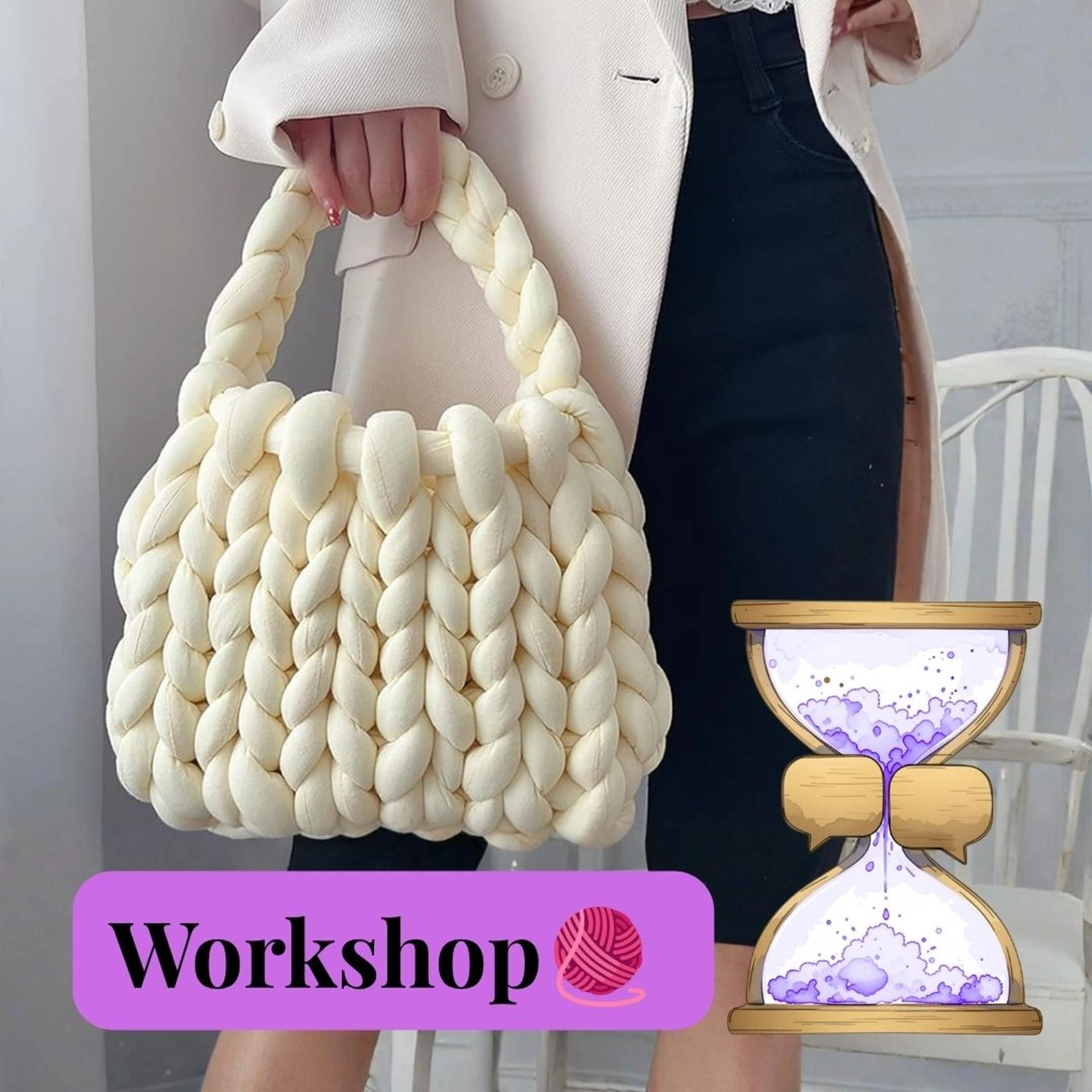 🧵 Quality Time Workshop: Finger Crochet - make a bag