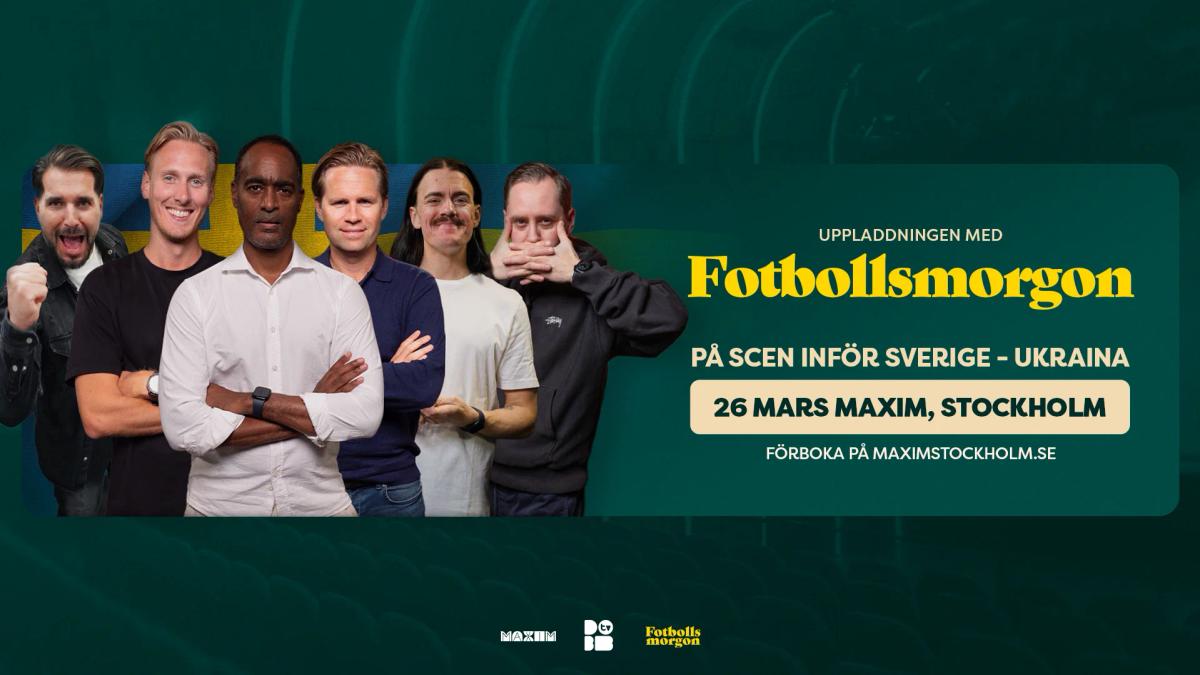 Uppladdningen med Fotbollsmorgon. Sverige-Ukraina