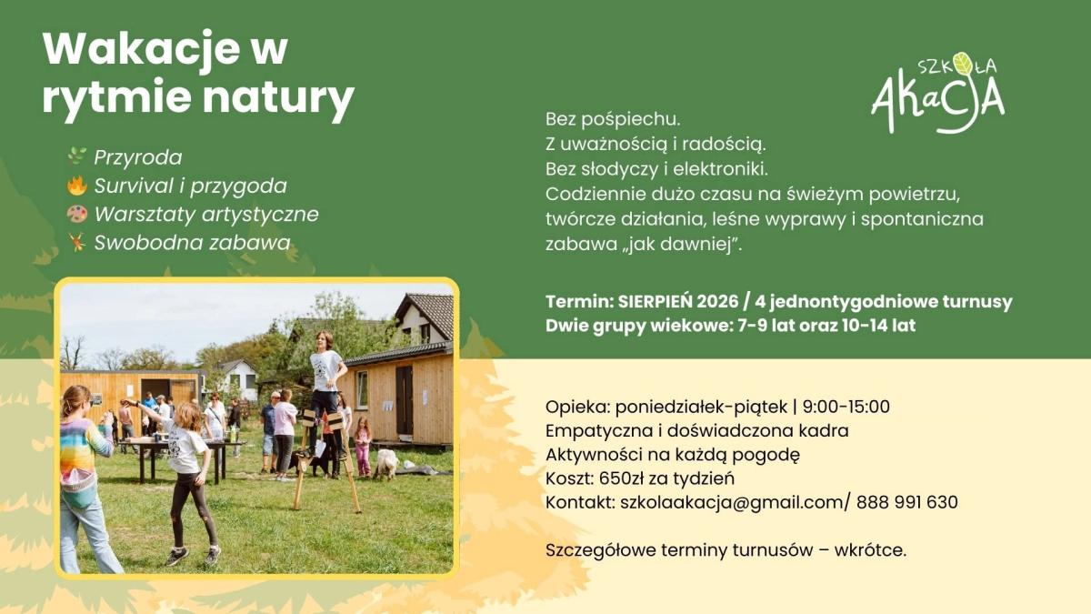 Wakacje w rytmie natury - warsztaty w AKaCJI
