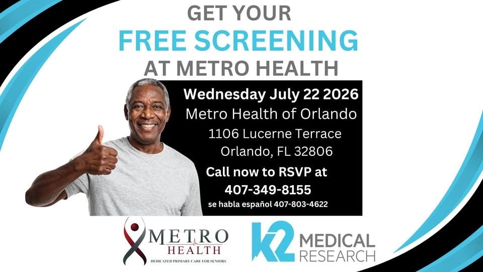 Free Memory Screening at Metro Health of Orlando