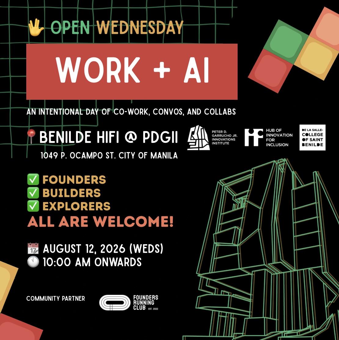 Open Wednesday: WORK + AI @ Benilde HiFi