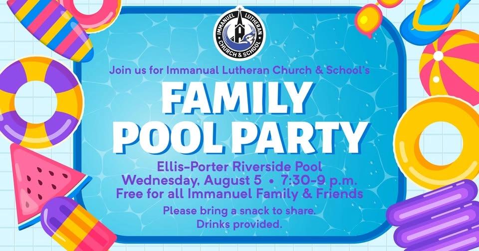 Immanuel Lutheran Church & School's Family Pool Party