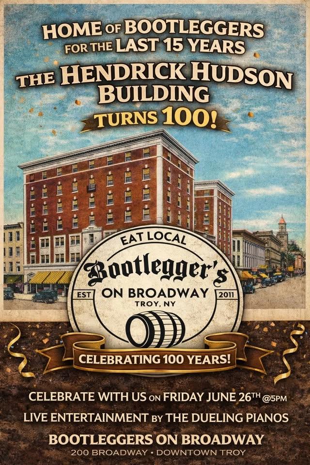 🎉 The Hendrick Hudson Building Turns 100! 🎉 Home of Bootleggers for the last 15 years