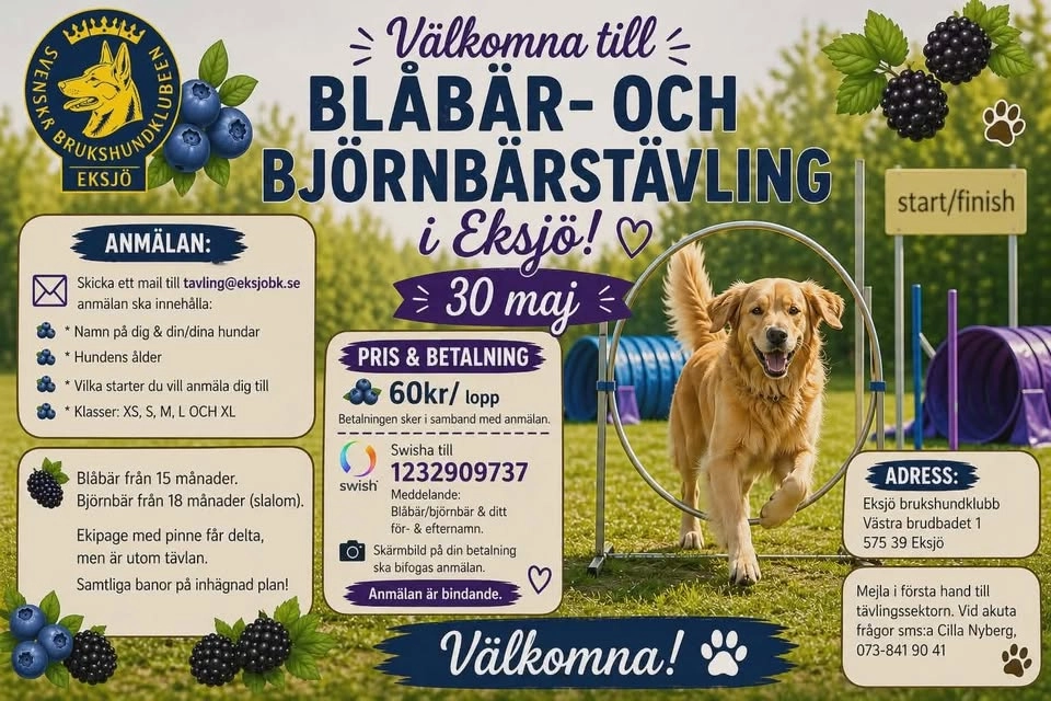 Blåbär- och björnbärstävling i Eksjö! (Jönköpings län)