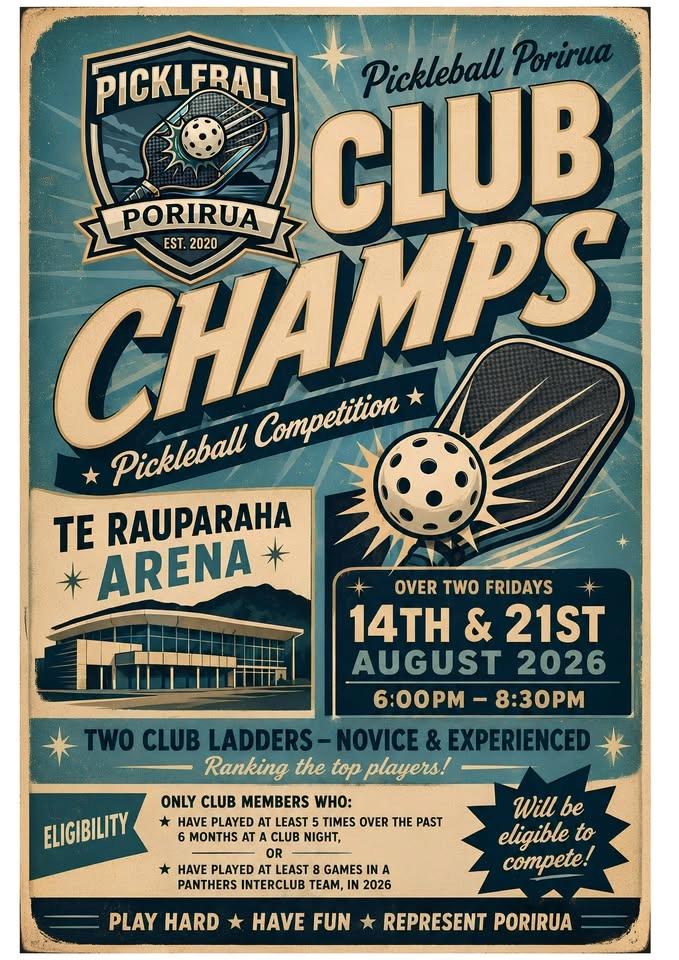 Pickleball Porirua Club Champs