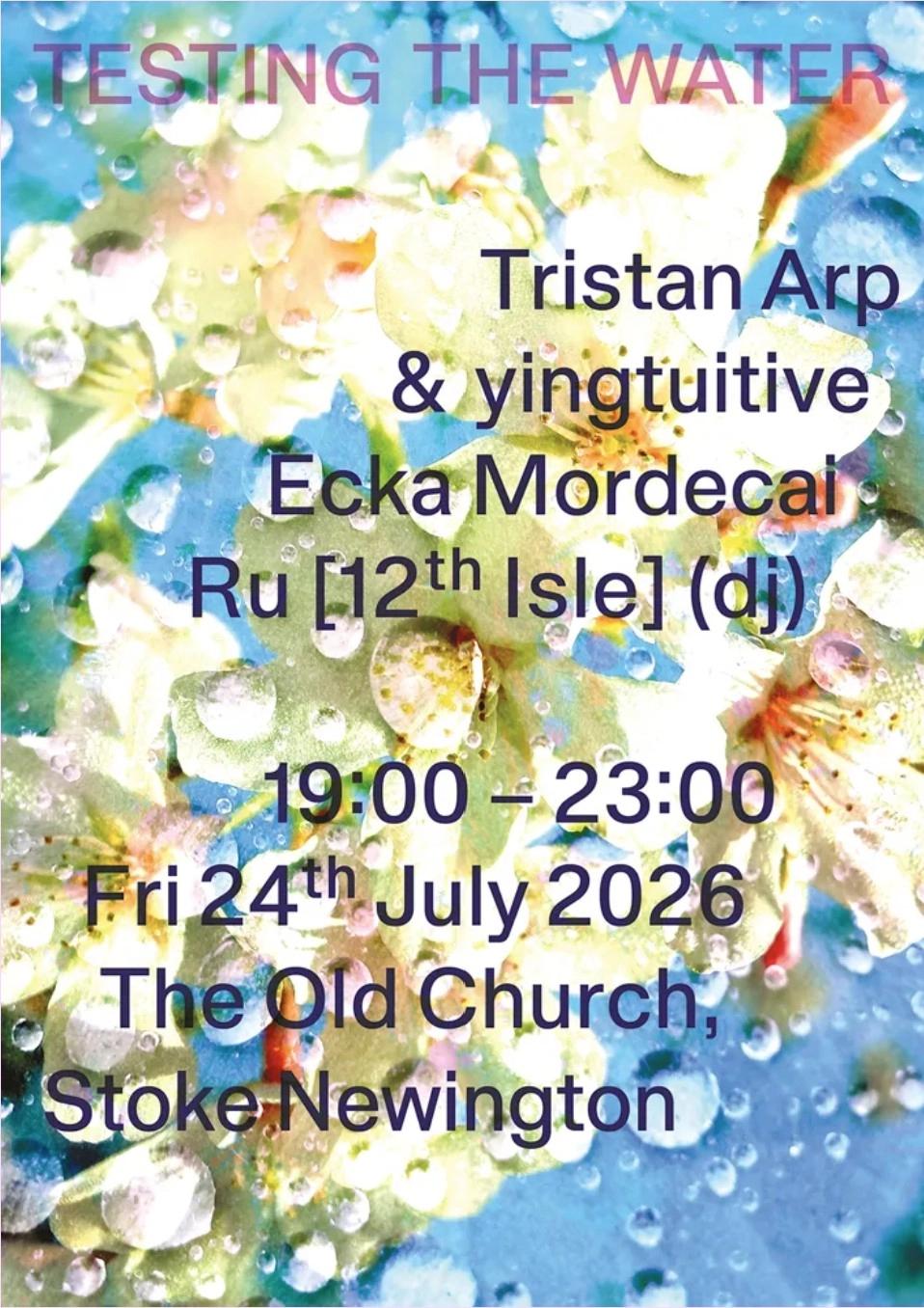 Testing the Water presents: Tristan Arp & yingtuitive, Ecka Mordecai, Ru (12th isle)