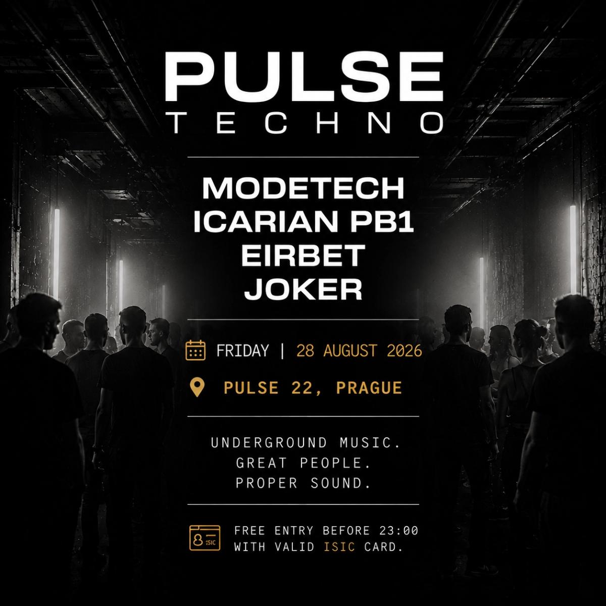 Pulse Techno with Modetech, Icarian PB1, EirBet, Joker