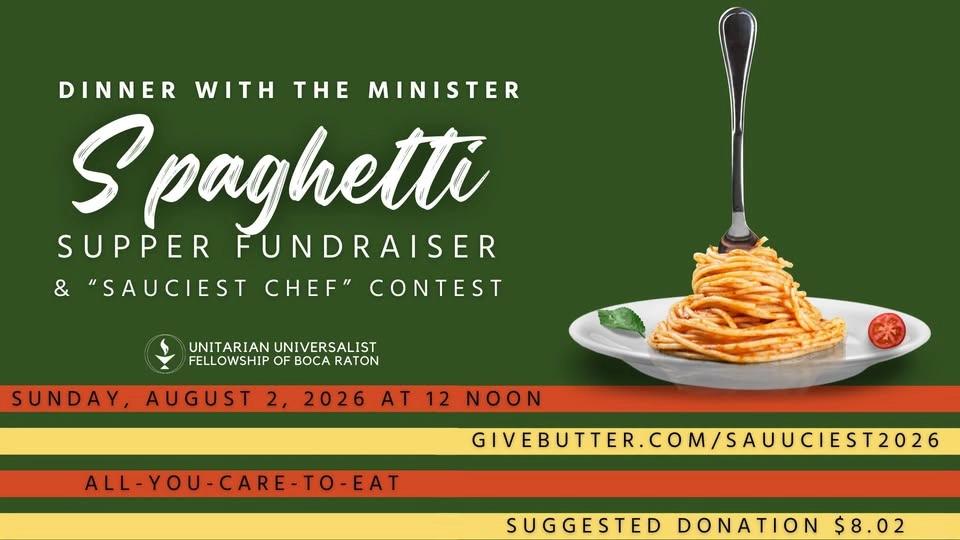 "Dinner with the Minister" Spaghetti Social and "Sauciest Chef" Contest