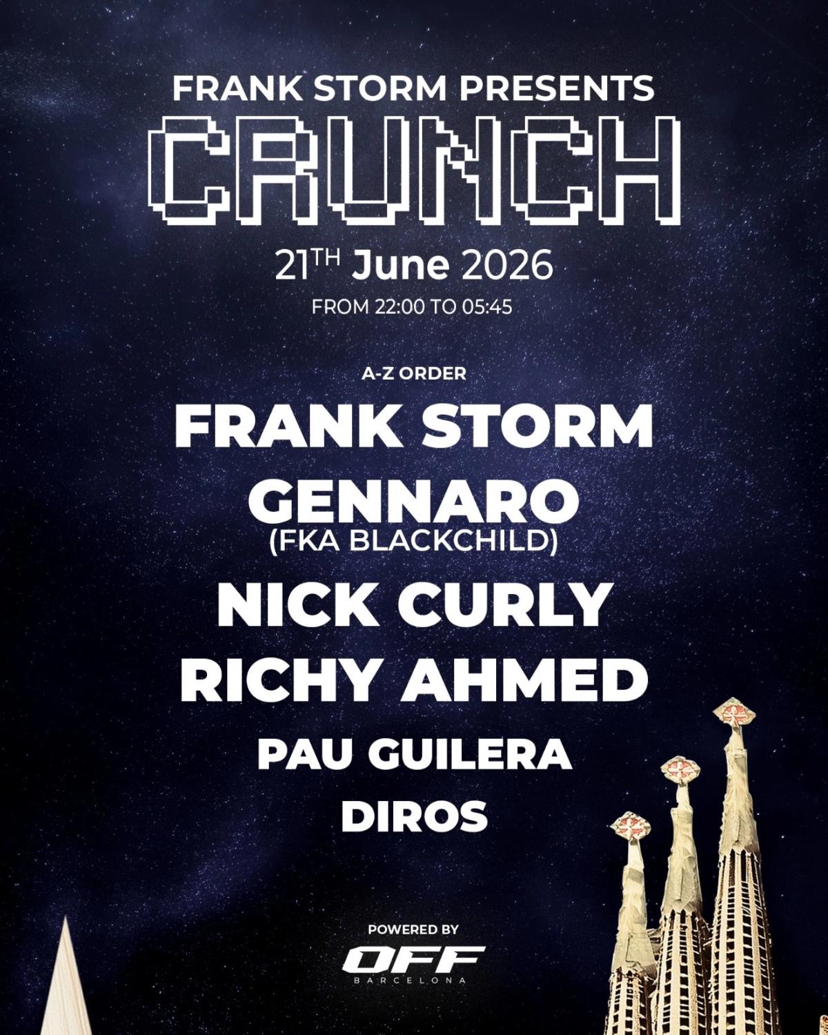 (LAST 50 FREE TICKETS) CRUNCH x OFF: Richy Ahmed, Blackchild, Nick Curly, Frank Storm