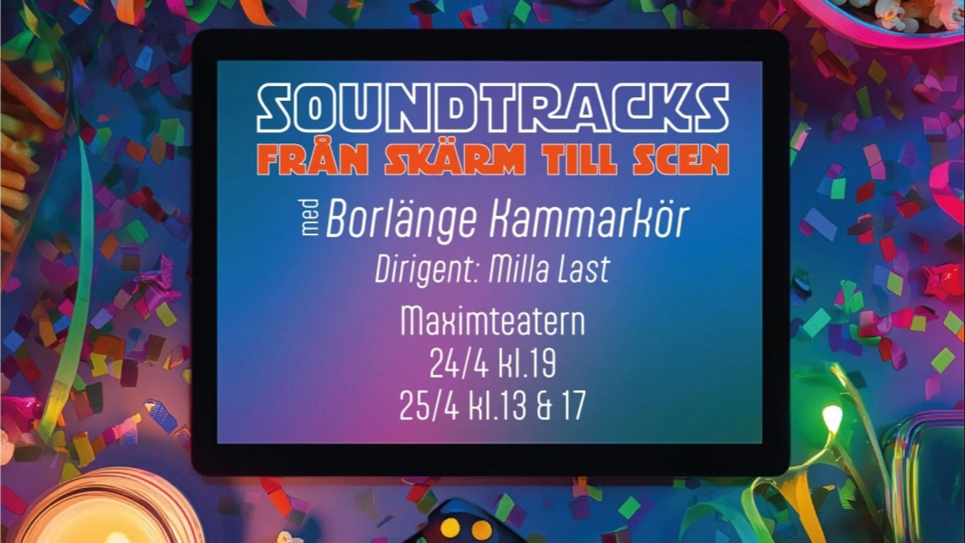 SOUNDTRACKS med Borlänge Kammarkör. Från skärm till scen