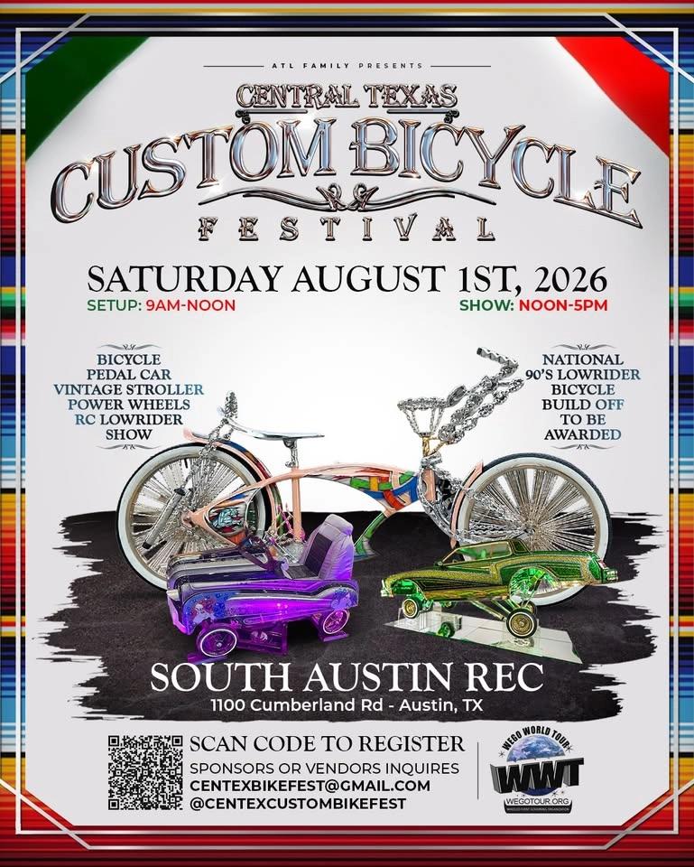 Central Texas Custom Bicycle Festival 2026 - South Austin Rec Center - FREE EVENT
