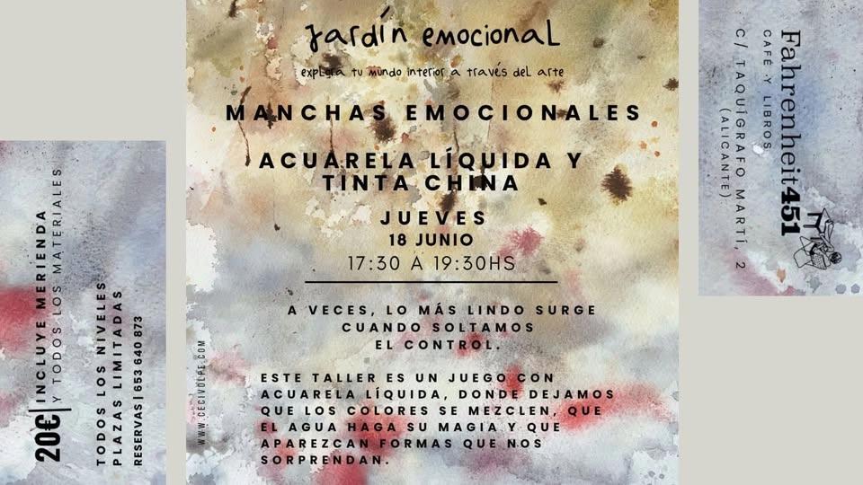 TALLER: JARDÍN EMOCIONAL. ACUARELA LÍQUIDA Y TINTA CHINA