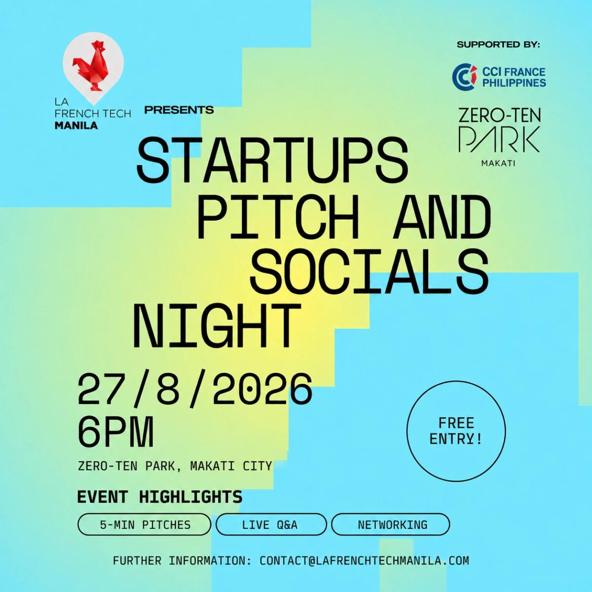 Startups Pitch & Socials Night by La French Tech Manila