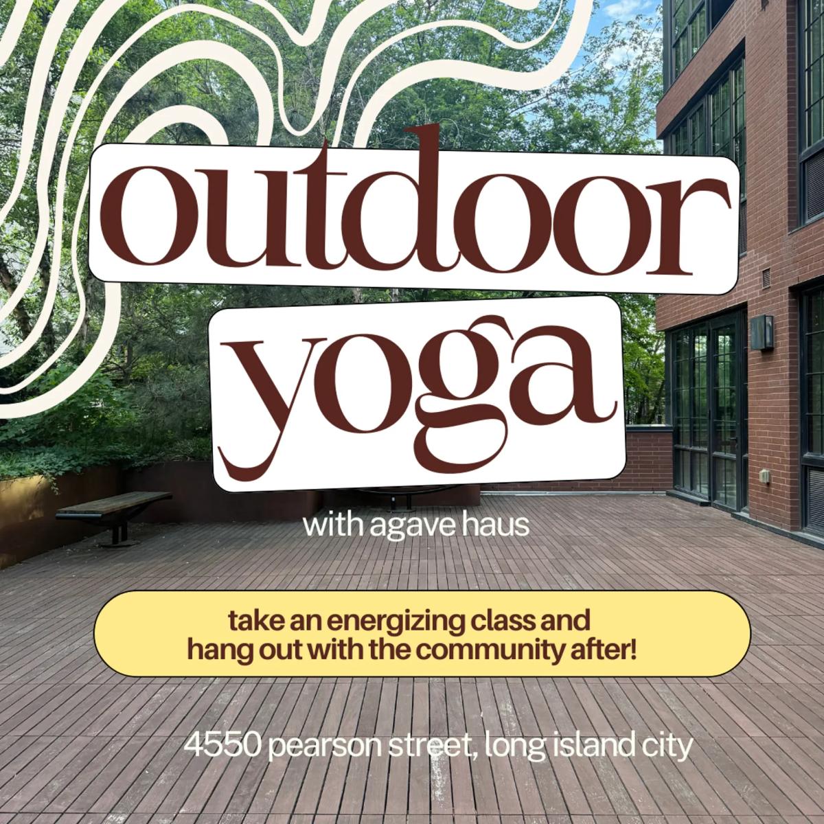outdoor yoga with agave haus
