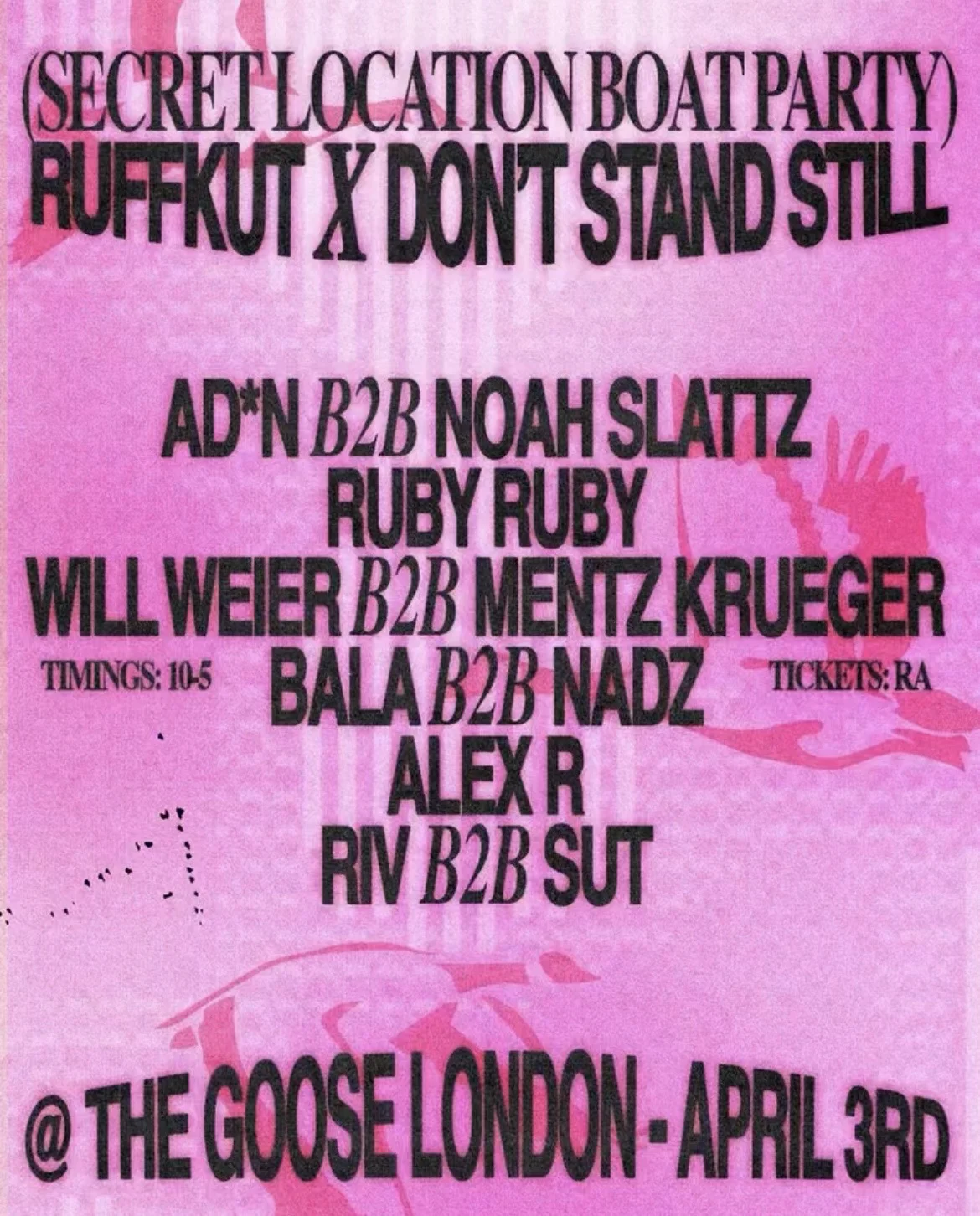 Ruffkut X Don't Stand Still: Secret Location Boat Party