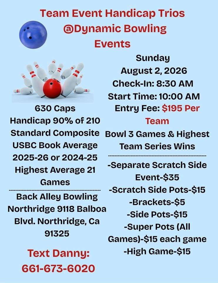Handicap Trios 630-Any Combo