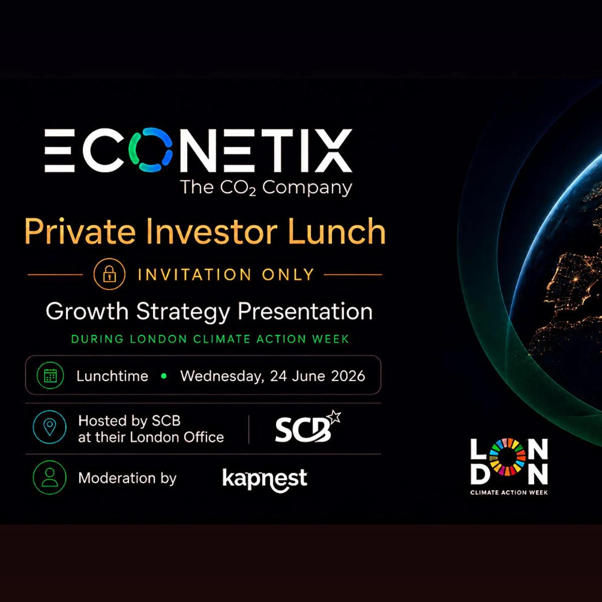 Econetix: The CO₂ Company | Private Investor Lunch during LCAW