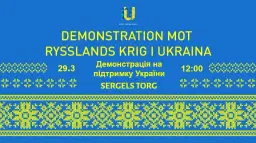 29/3 Demonstration mot rysslands krig i Ukraina // Демонстрація на підтримку України