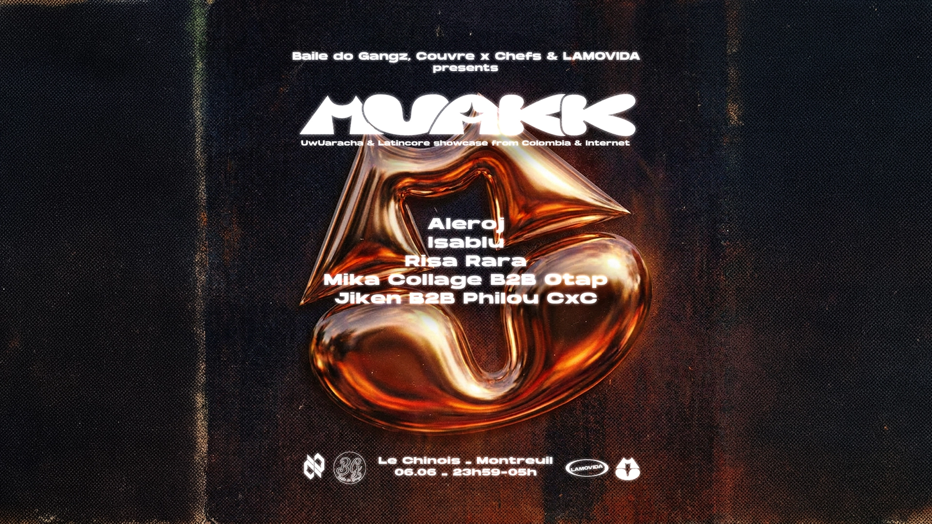 MUAKK SHOWCASE + RISA RARA curated by Baile do Gangz // Couvre x Chefs // LAMOVIDA