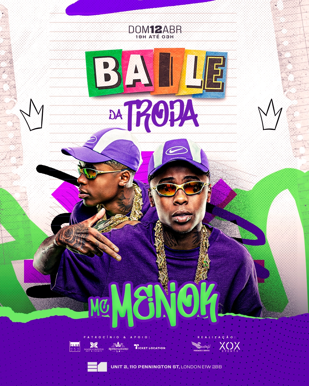 BAILE DA TROPA • MC MENO K PELA PRIMEIRA VEZ EM LONDRES