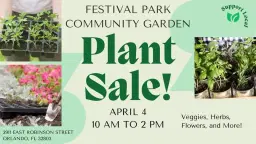 Festival Park Community Garden Plant Sale