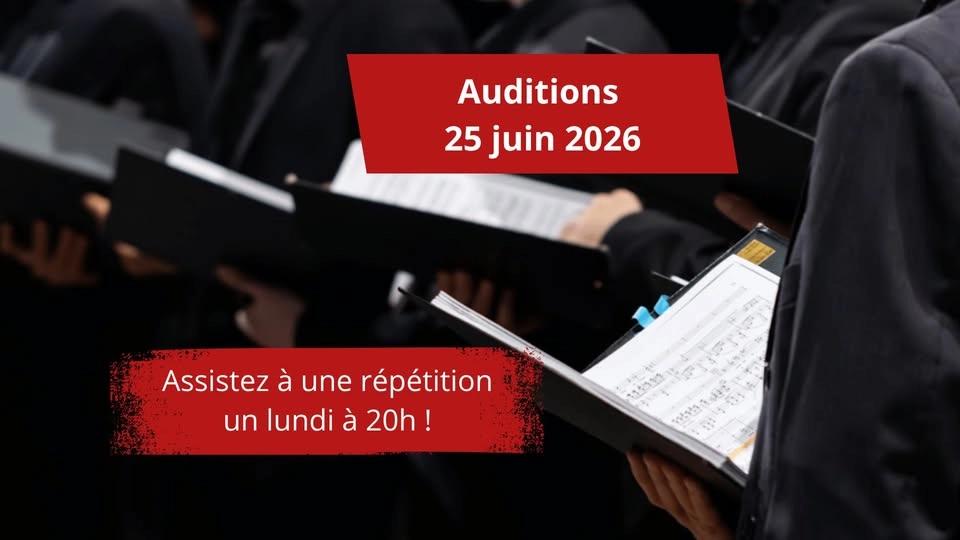 Auditions pour rejoindre le Chœur d'Oratorio de Lyon