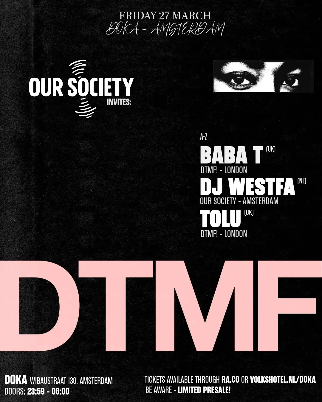 Our Society x Doka Studio x Don't Touch My Fro with DJ Westfa - Baba T - Tolu