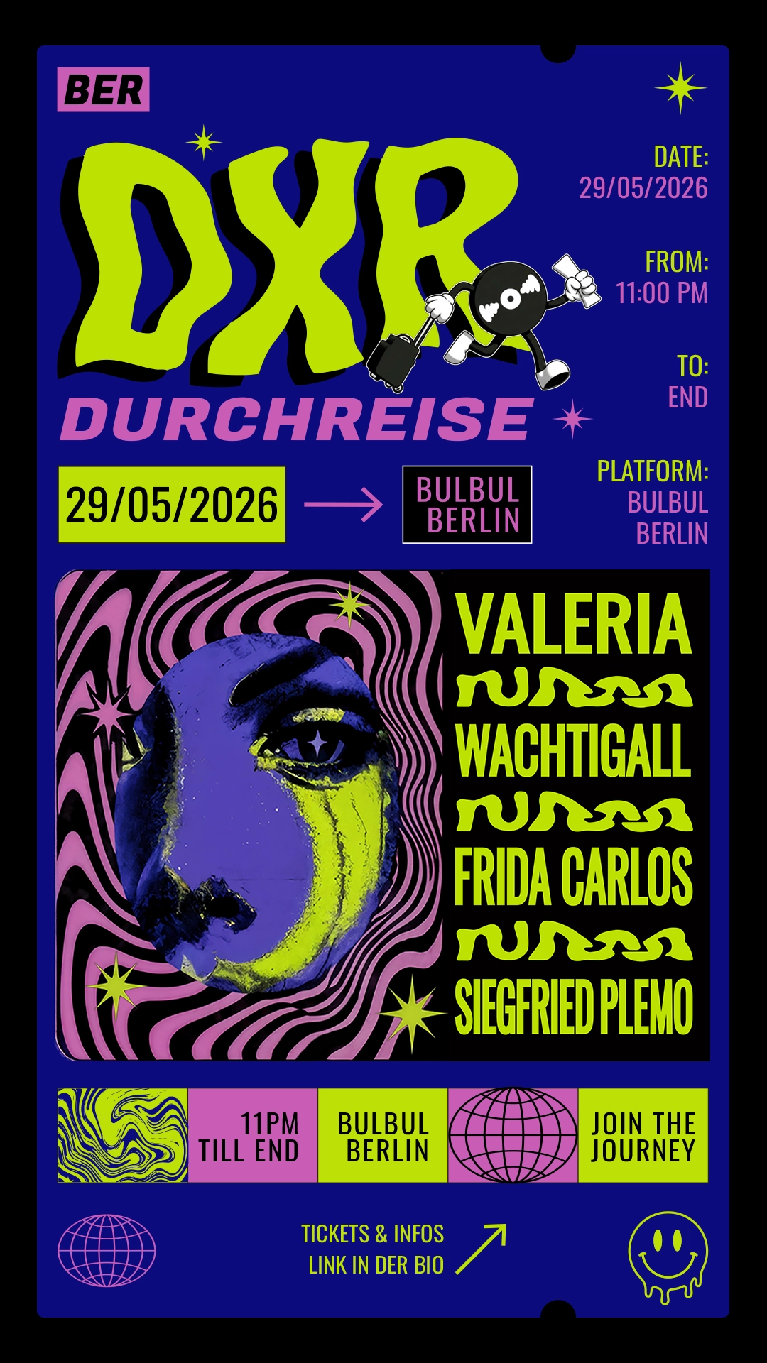 Durchreise: Valeria, Wachtigall, Frida Carlos, Siegfried Plemo