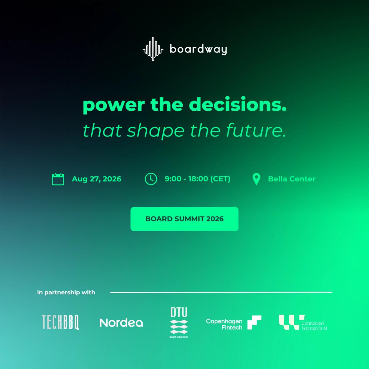 Board Summit 2026 · hosted by Boardway