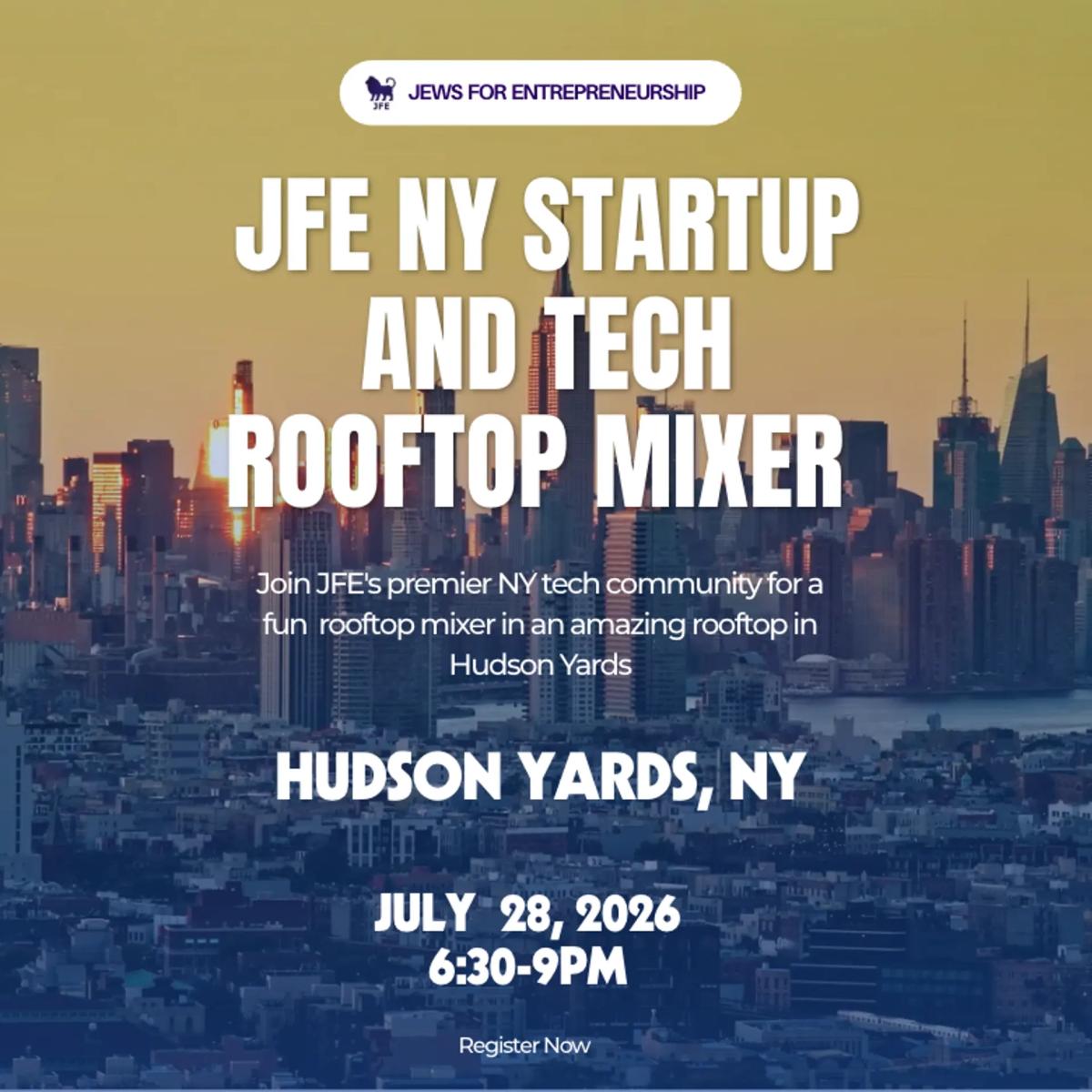 JFE NY Startup and Tech Rooftop Mixer