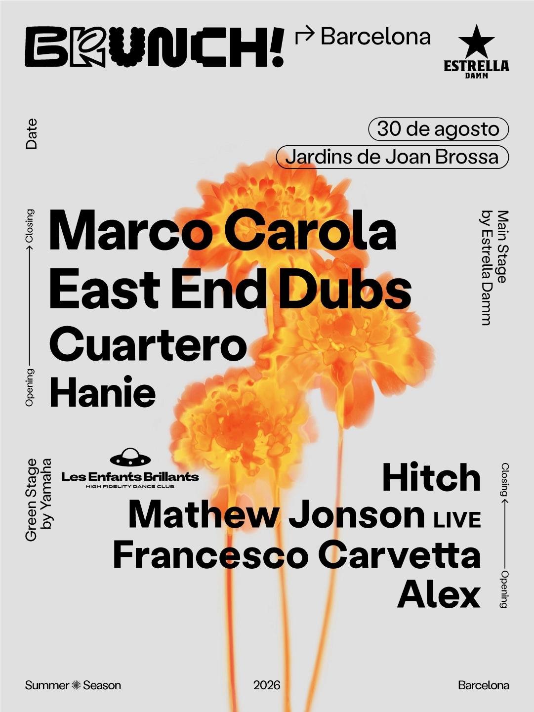 Brunch Electronik Barcelona - Marco Carola, East and Dubs, Cuartero, + más