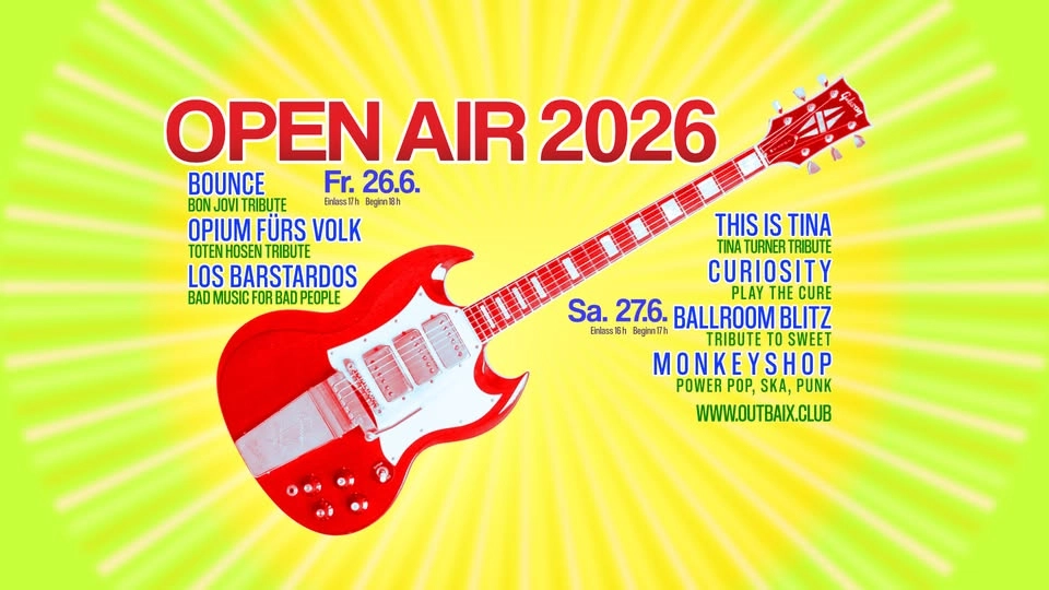 Outbaix Open Air am 26. & 27. Juni 2026 - Übach-Palenberg