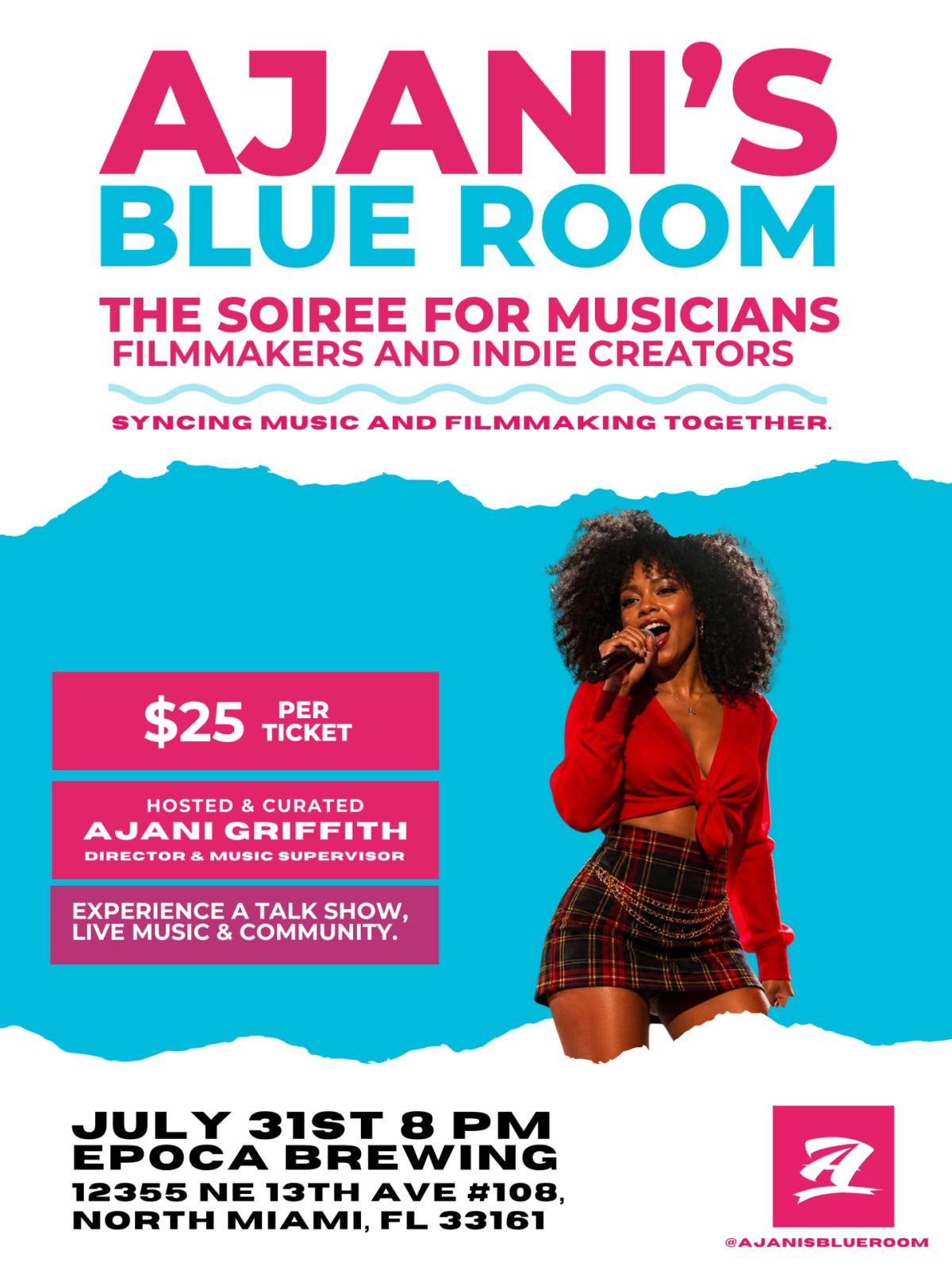 Ajani's Blue Room: The Soiree That Syncs Music And Filmmaking Together (At Vision 13 Studios)