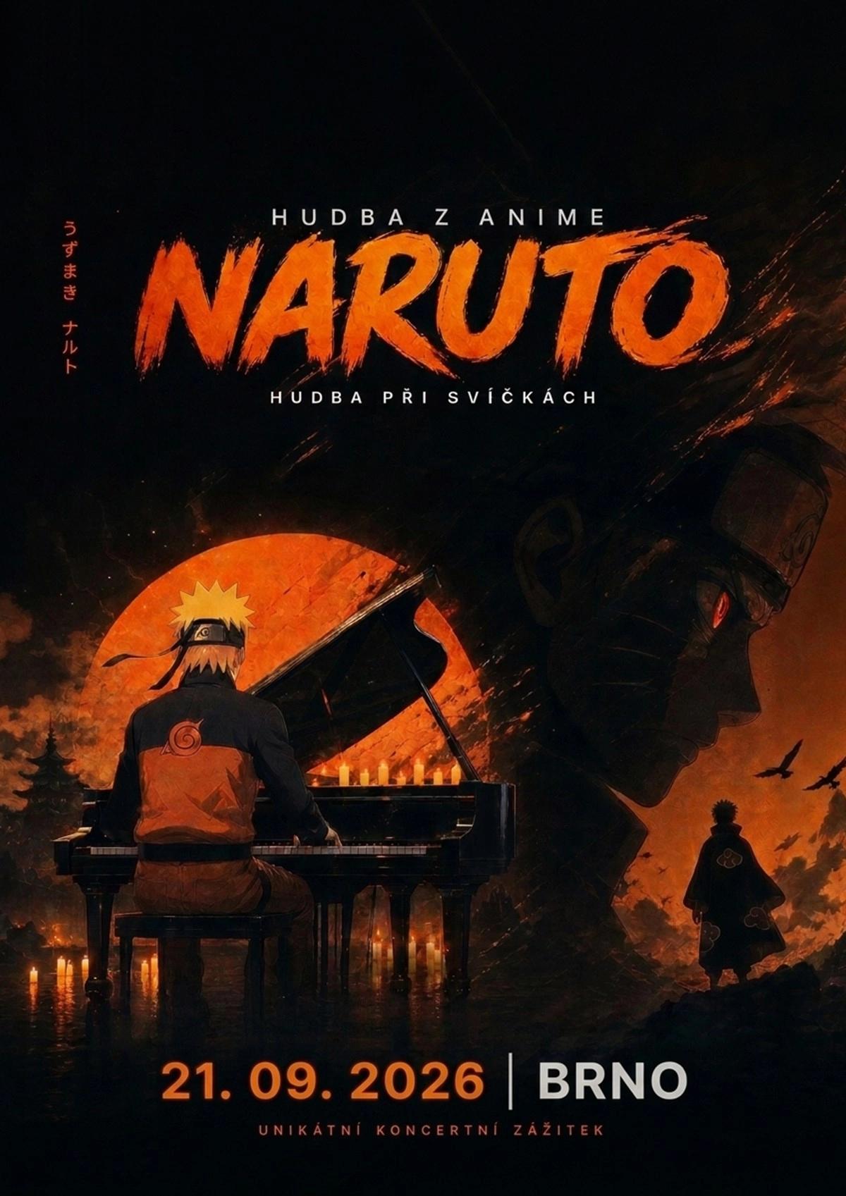 Hudba Naruto při svíčkách v Praze