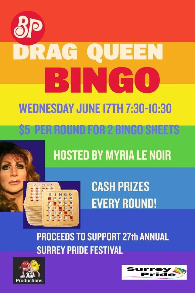 Pride Drag Queen Cash Prize Bingo
