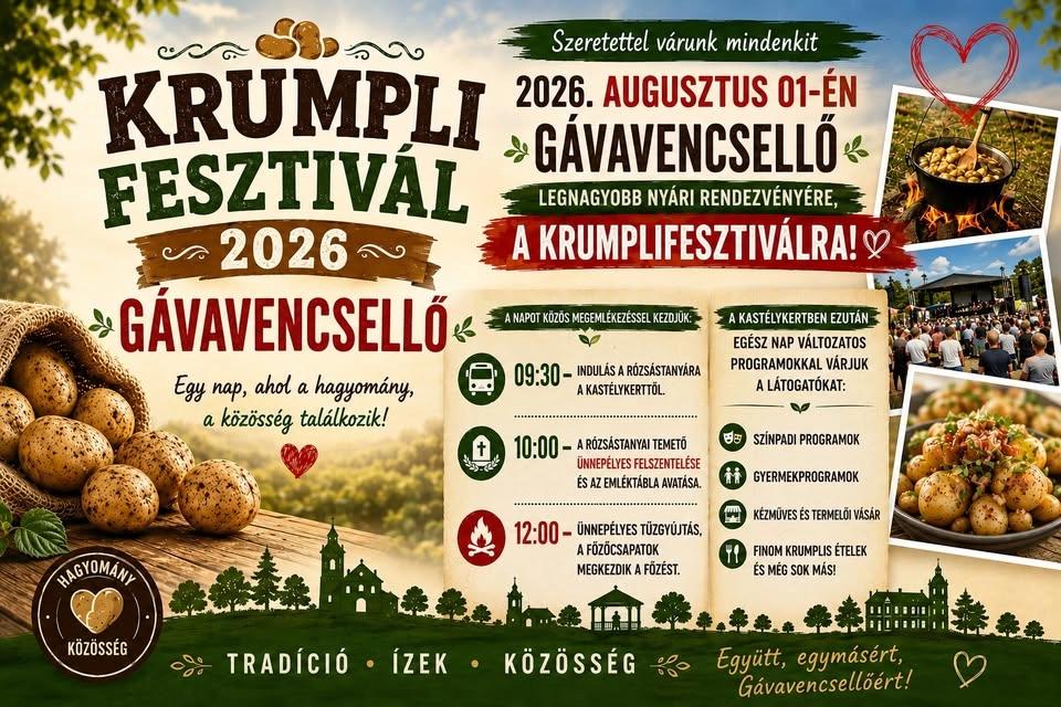 Krumplifesztivál -Gávavencsellő 2026