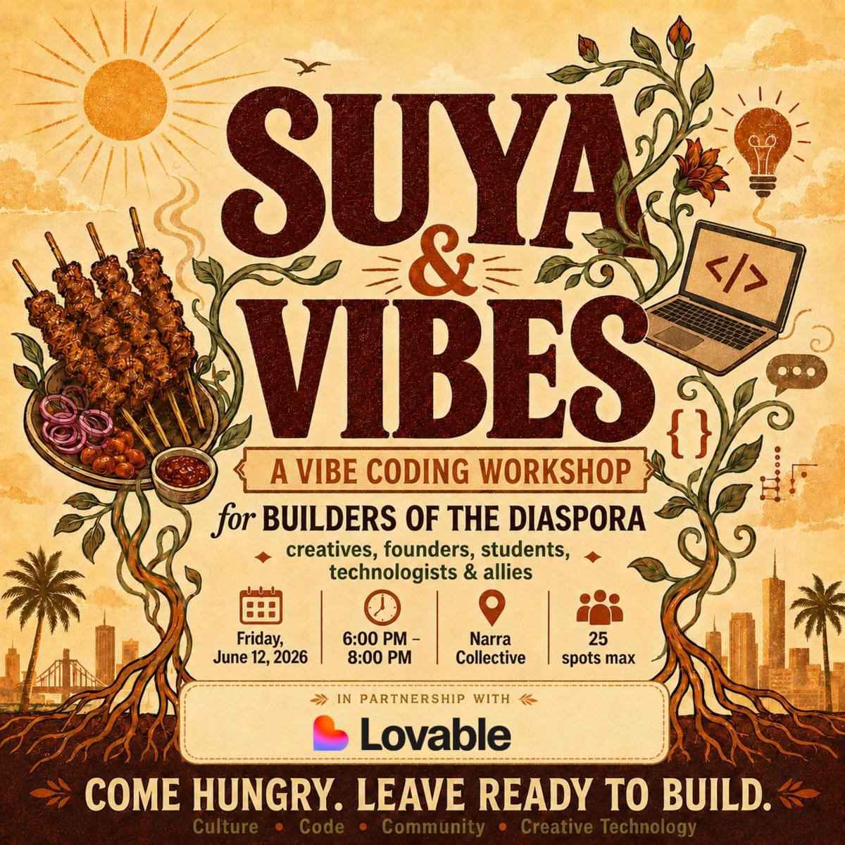 Suya And Vibes: A Vibe Coding Workshop For The Diaspora Powered By Lovable