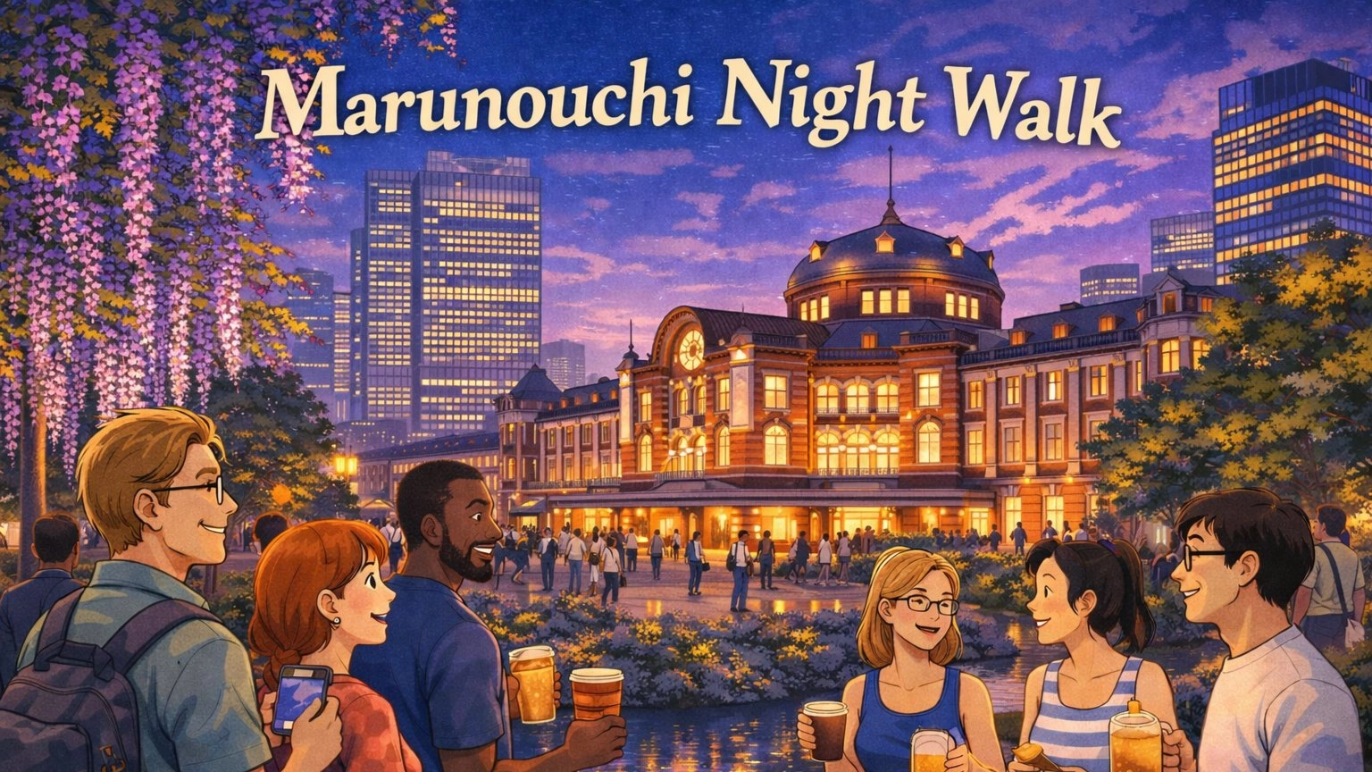 *FREE* 🌙 Otemachi Night Walk ✨ ちょっと特別な夜のお散歩へ! 🚶♂️🚶♀️