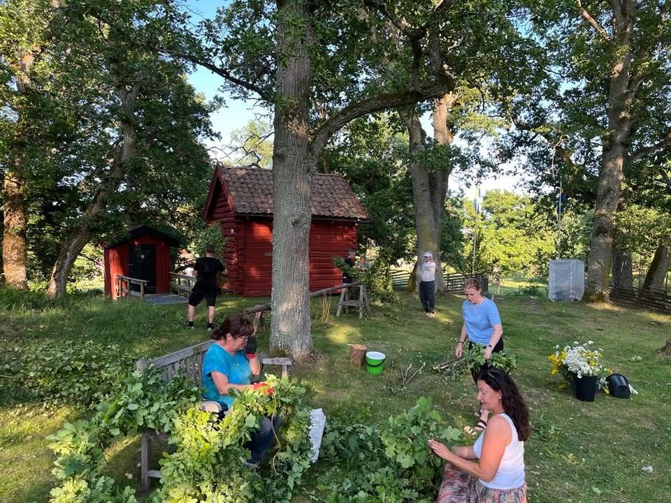 Lövning av midsommarstången