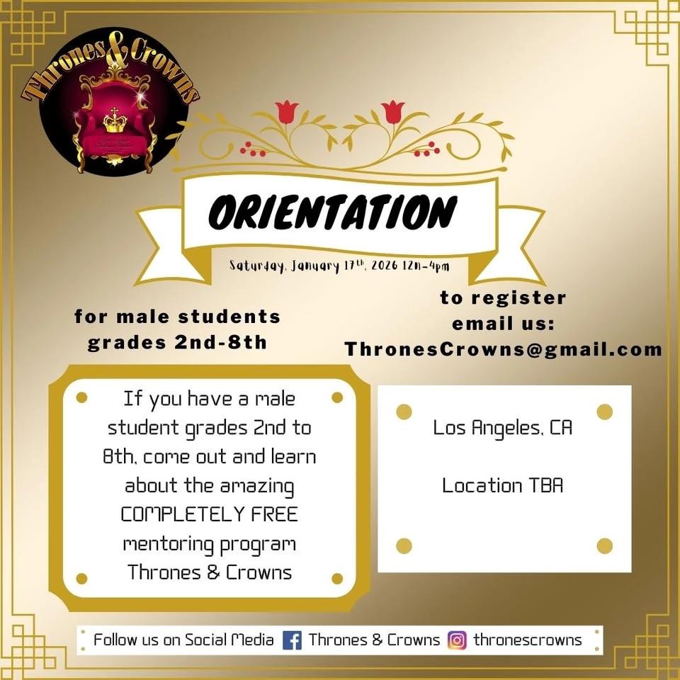 Thrones & Crowns Mentoring Orientation