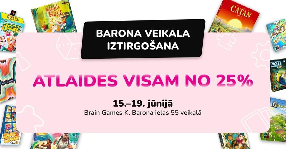 Brain Games veikala iztirgošana