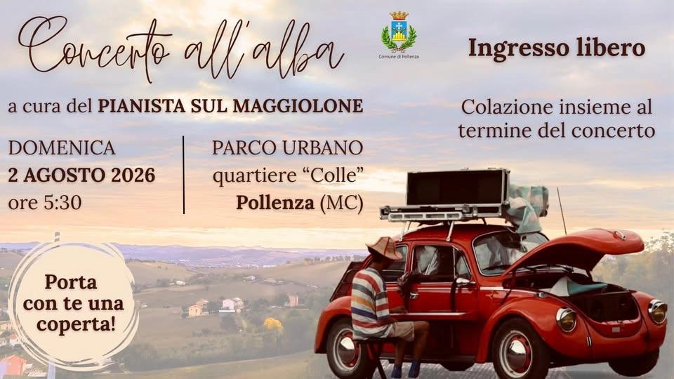 Concerto all'alba con il Pianista sul Maggiolone